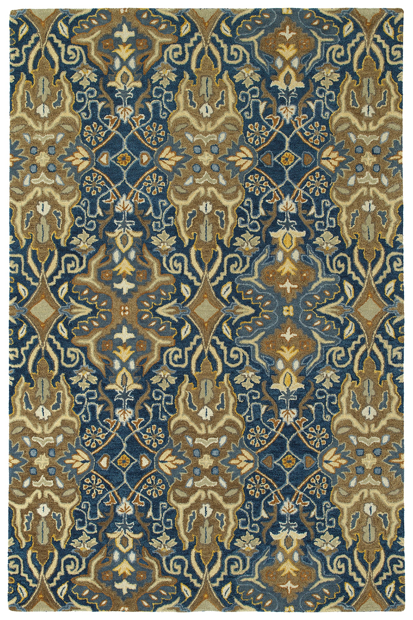 Luxurious Navy Throw Rug