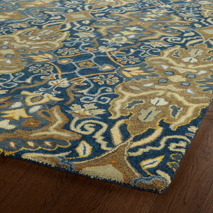 Luxurious Navy Throw Rug